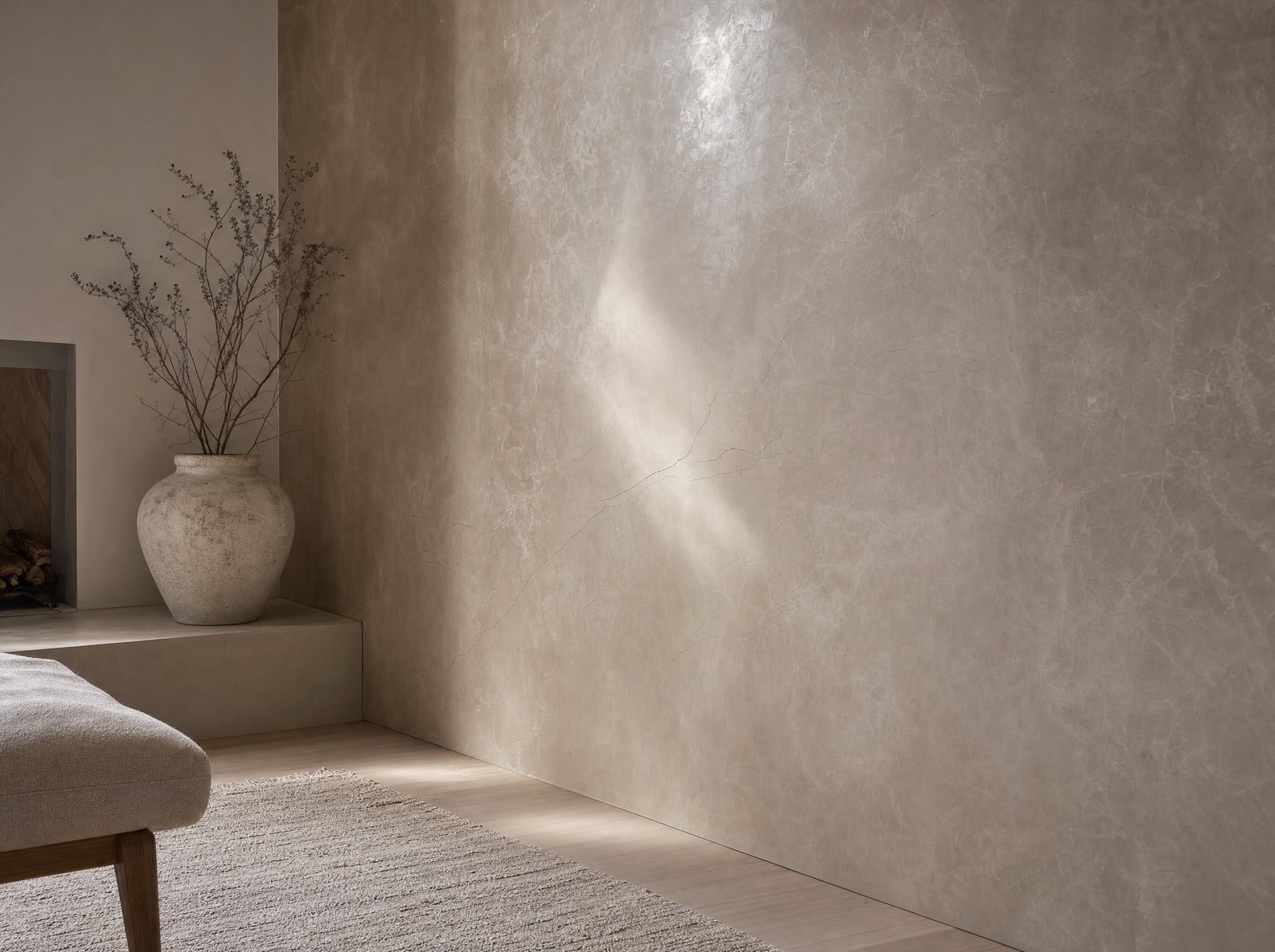 Stucco zid osvijetljen prirodnim svjetlom – izvedba 2LD